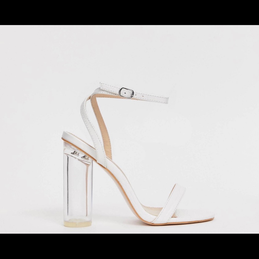 Public Desire Clear Block heel shoe